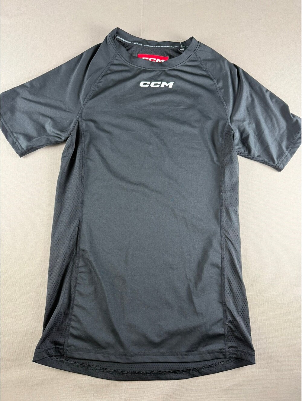 CCM Men's Gray Short Sleeve Athletic Shirt Size M